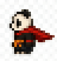 Pixel-art walk animation example