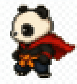 Pixel-art Run animation example