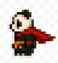 Pixel-art run animation example